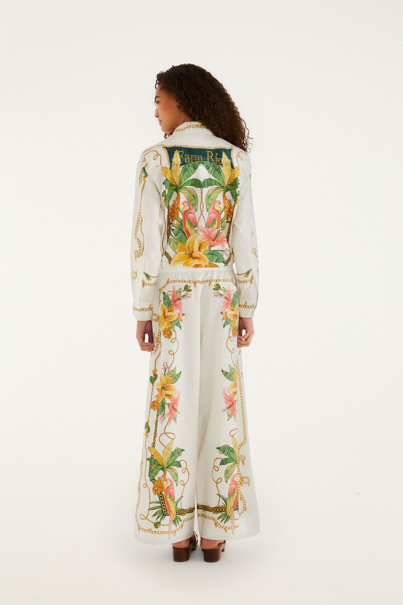 Tropical Royalty Off-White Pants Set