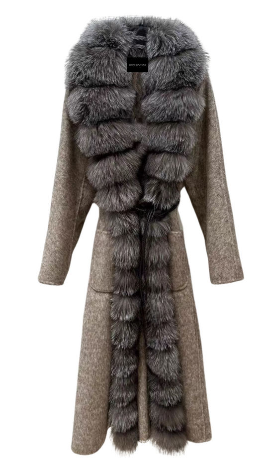 Moscow Cashmere Silver Fox Coat