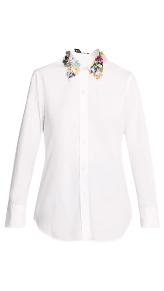 Floral Appliqué Shirt