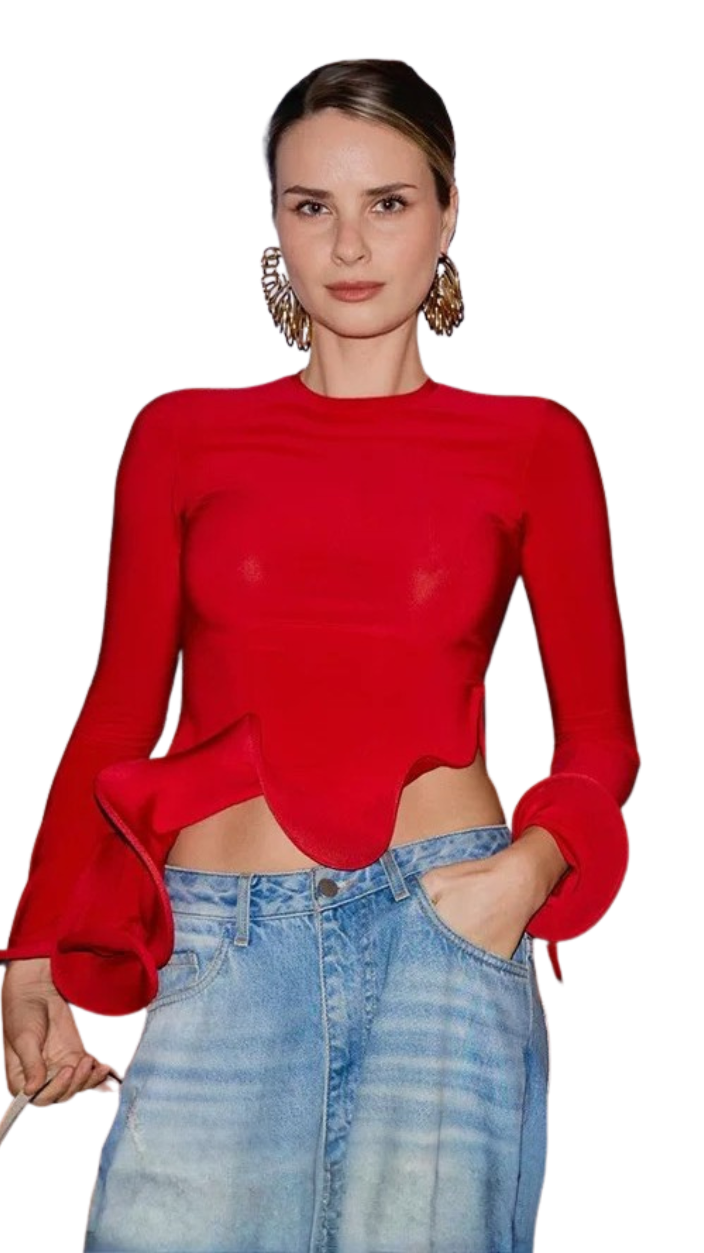 The Valentina Flared Crop Top