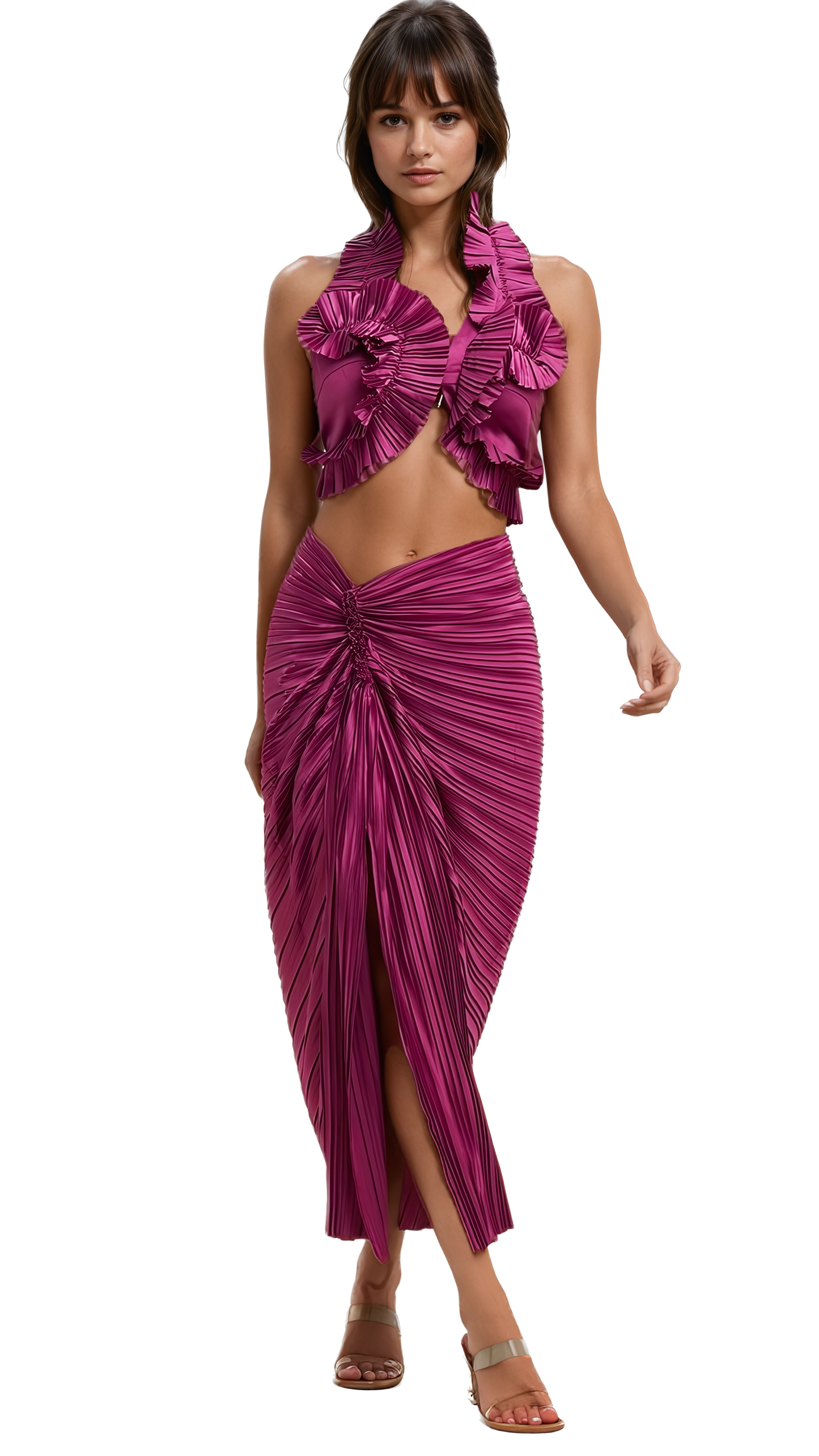 The Cult Skirt Set- Magenta