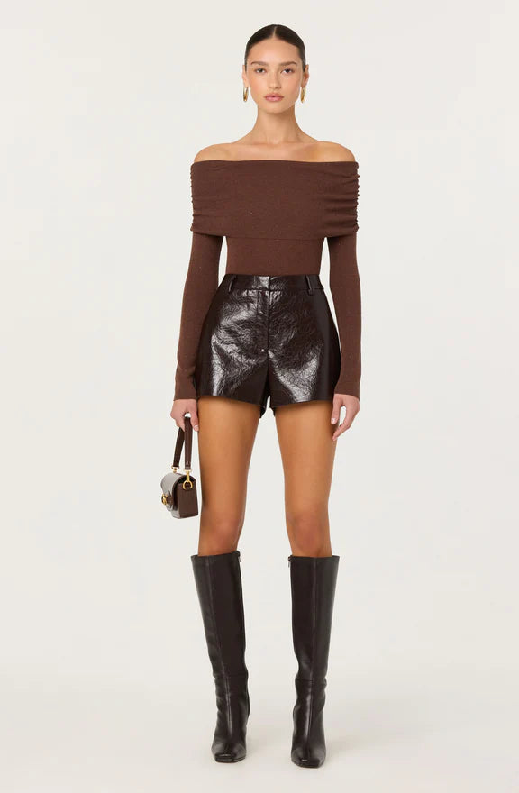 Wynn Faux Leather Shorts