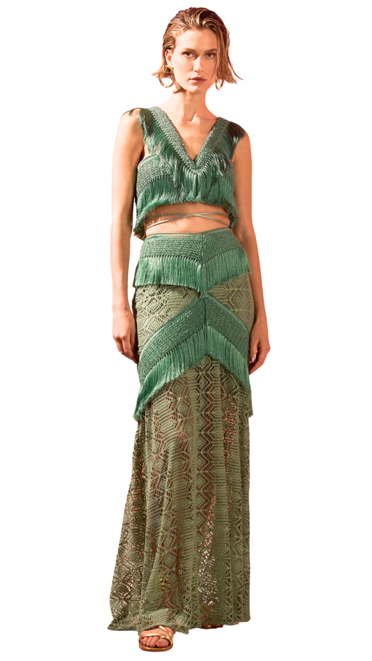 SAMBA FRINGE SET -GREEN