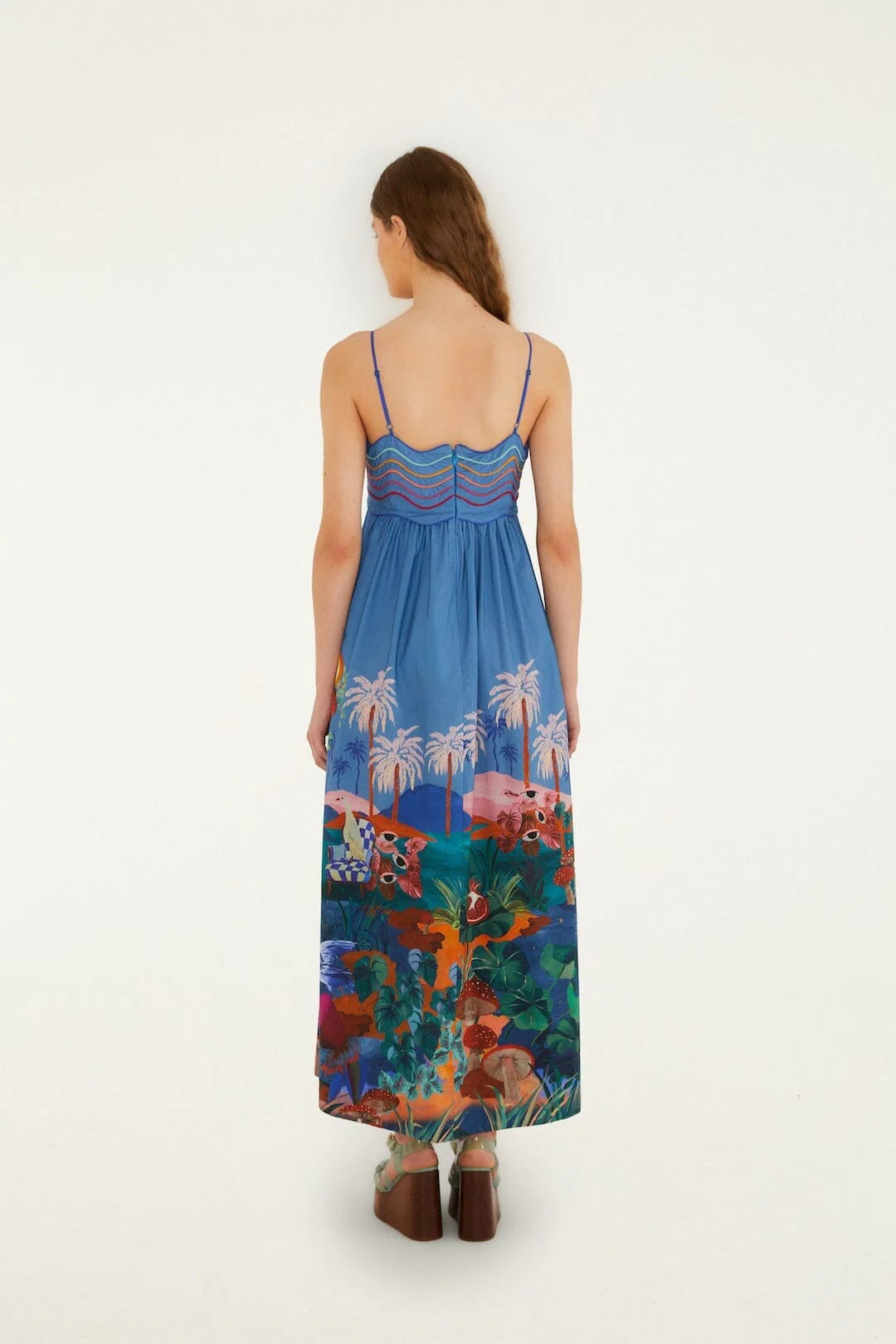 Multicolor Dream Landscape Maxi Dress