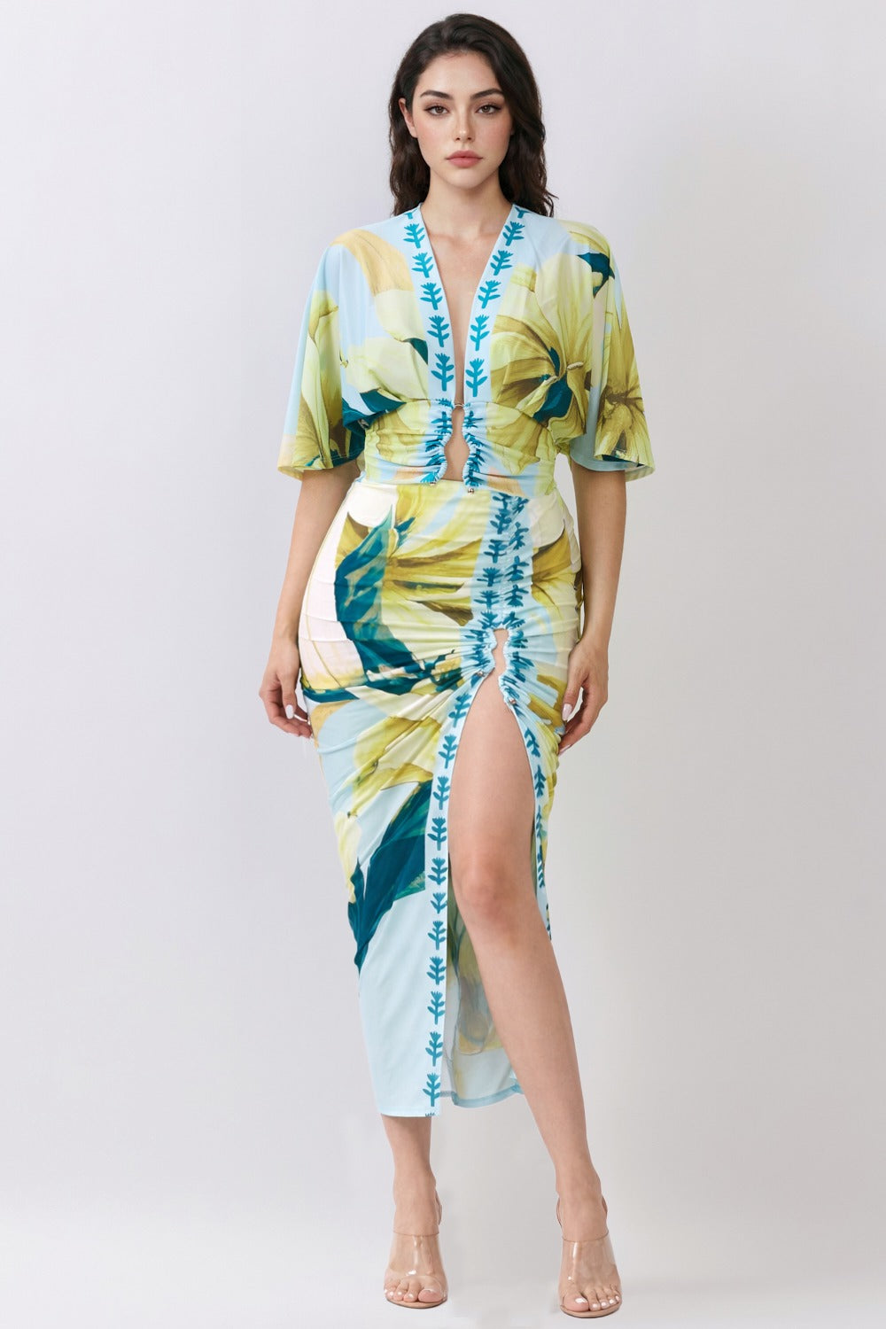 Lilia Floral Slit Set