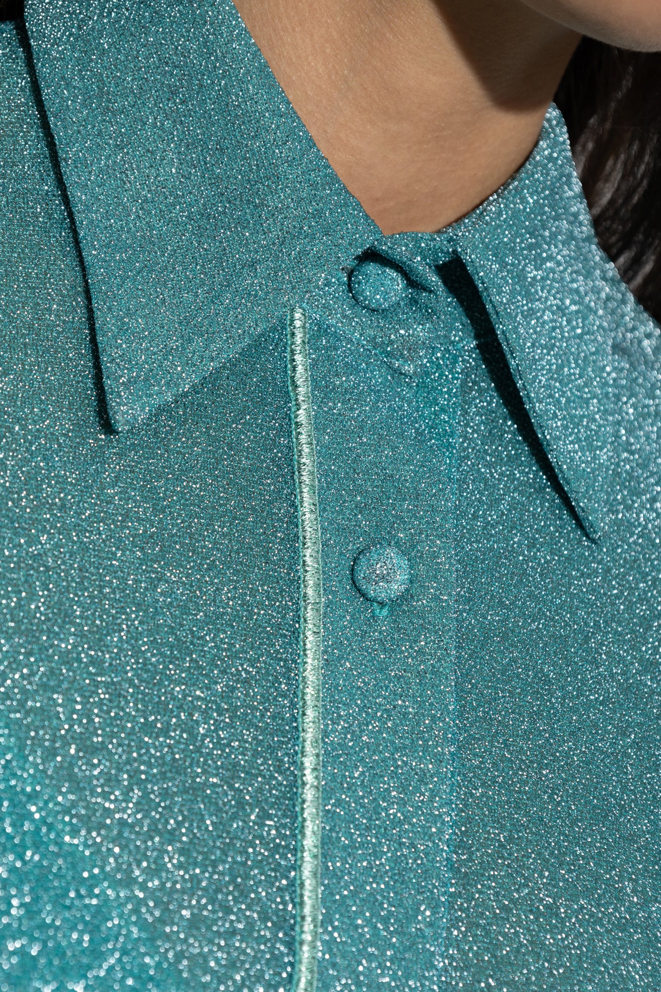 LUMIÈRE SHIRT & PLUMAGE PANTS SET - Sea Turquoise
