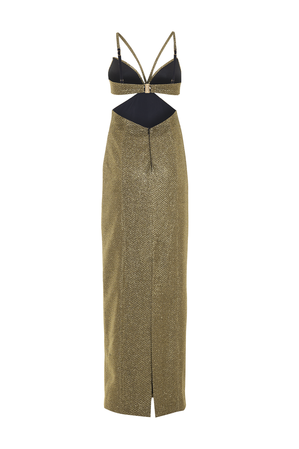 LONG GOLDEN WEAVE DRESS