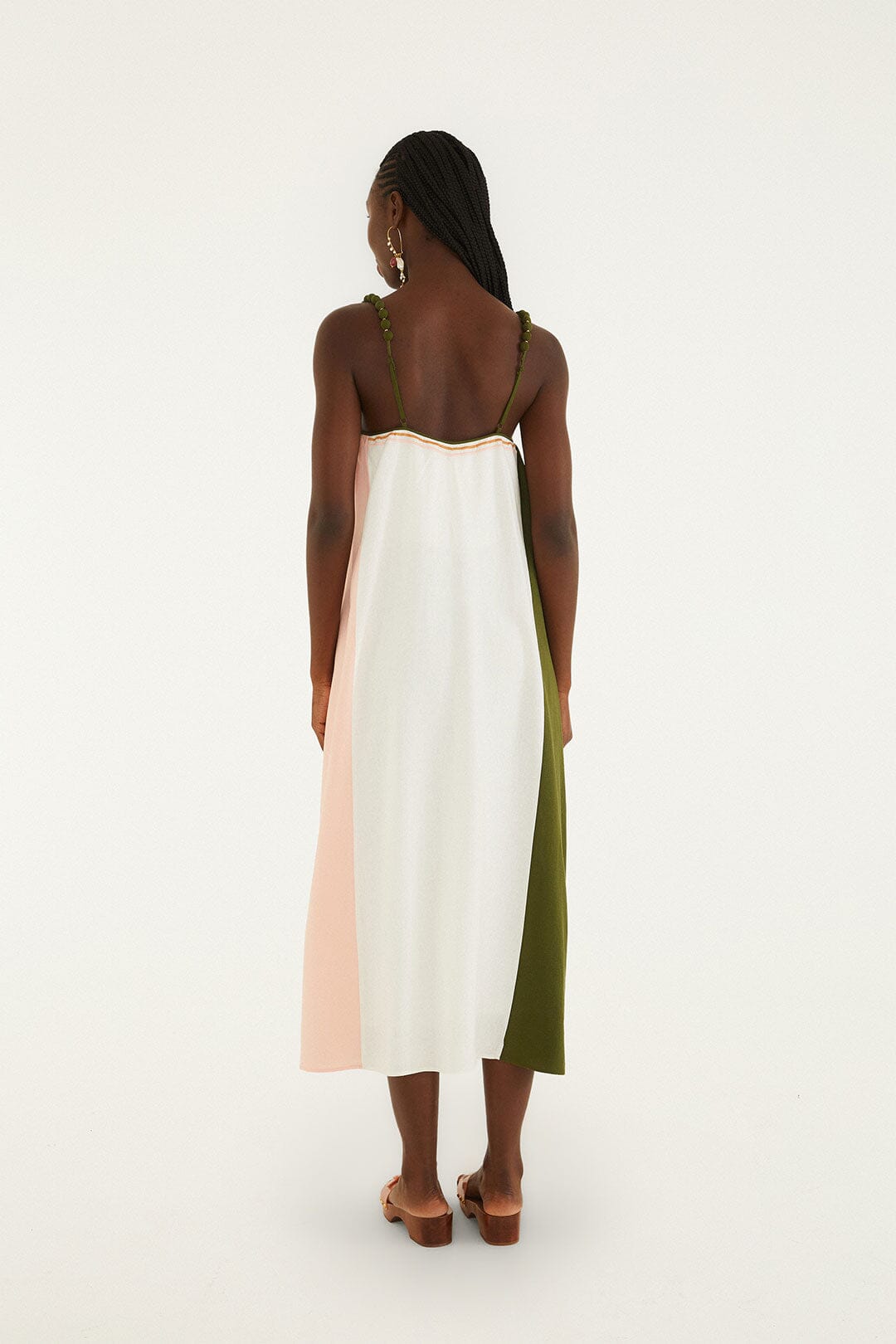 Cross Stich Embroidery Maxi Dress Sleeveless
