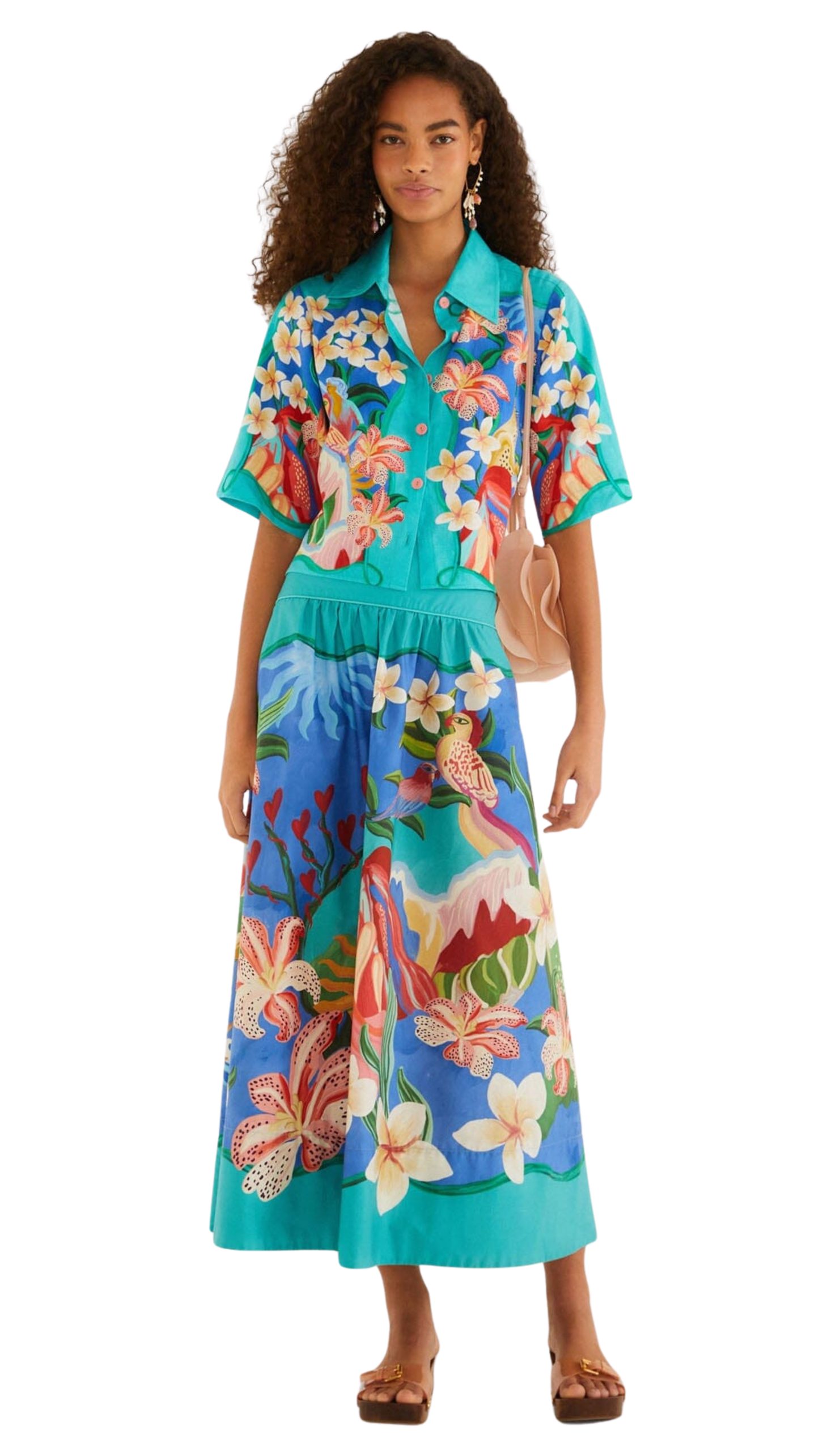 Multicolor Garden Of Life Skirt Set