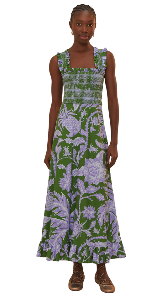 Tropical Swing Midi Dress
