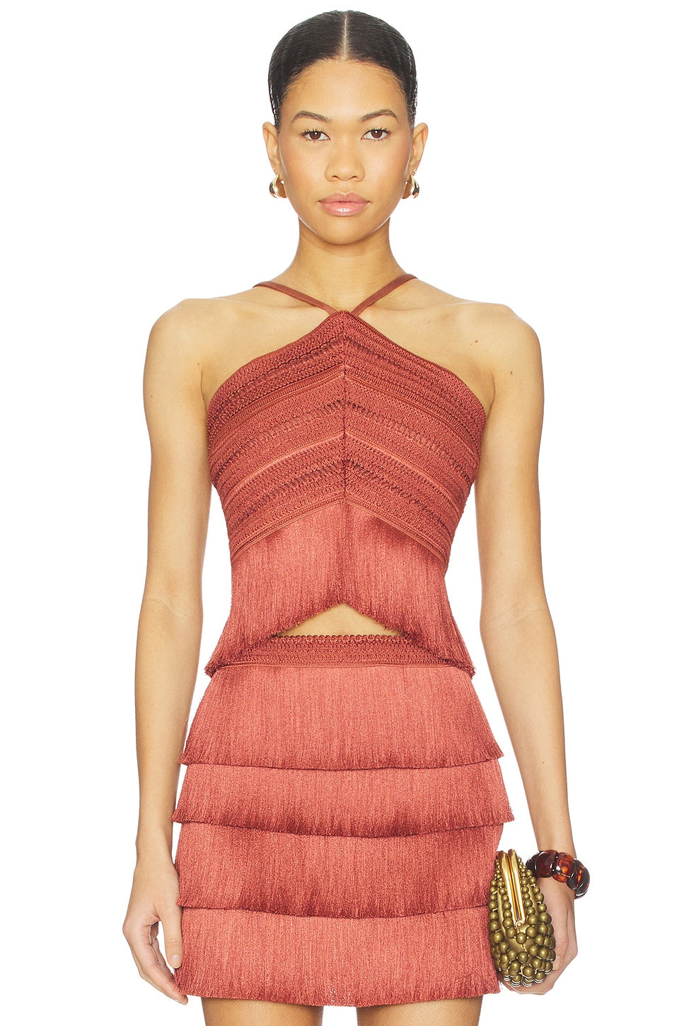 AMBER FRINGE SKIRT SET X CAMILA COHELO