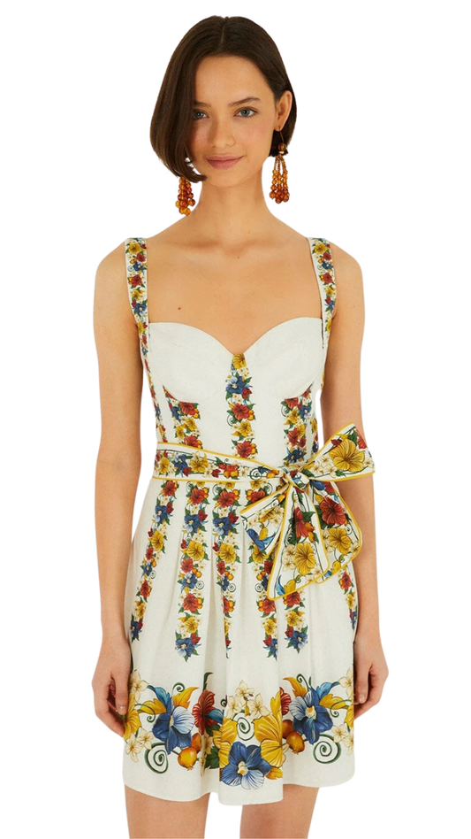 Off-White Tropi Belted Mini Dress