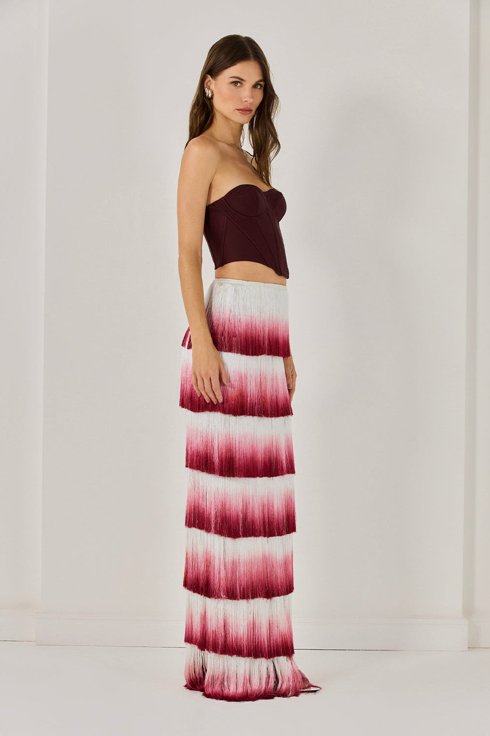 FRINGE MAXI SKIRT SET (RUNWAY)