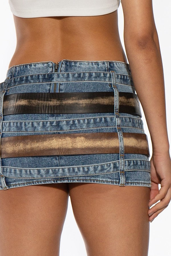 Belt it Denim Skirt