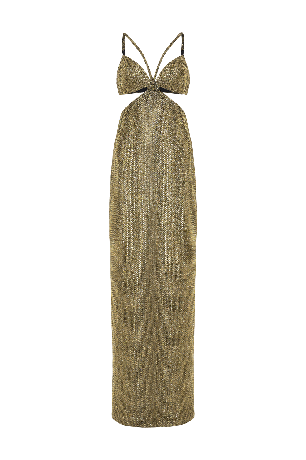 LONG GOLDEN WEAVE DRESS