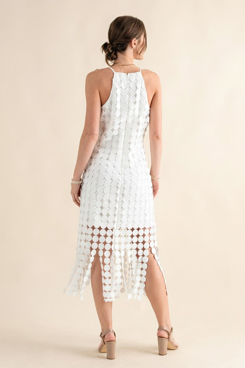 Capri Disc Fringe Midi Dress