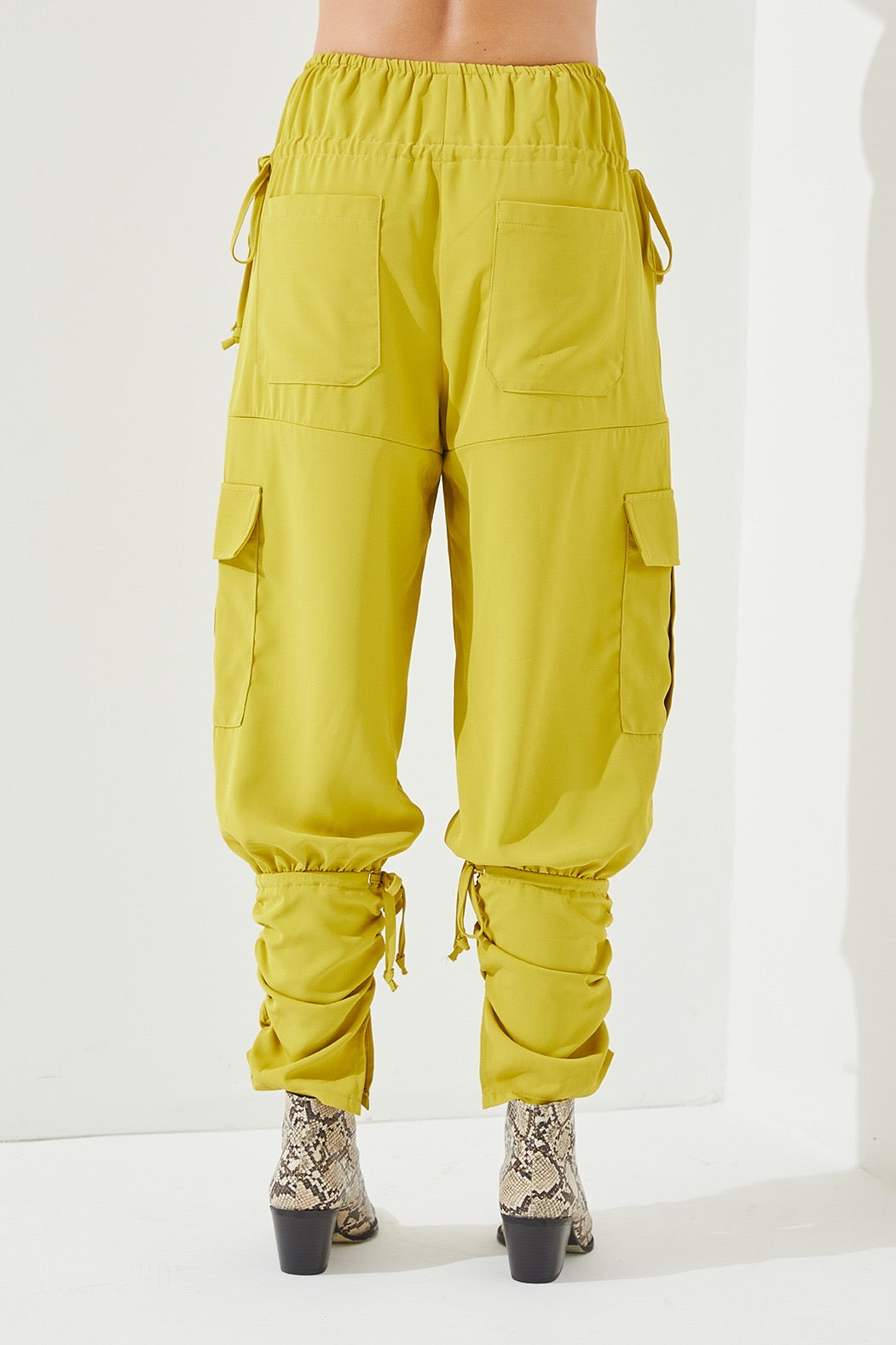 Gigi Cargo pants-Lime