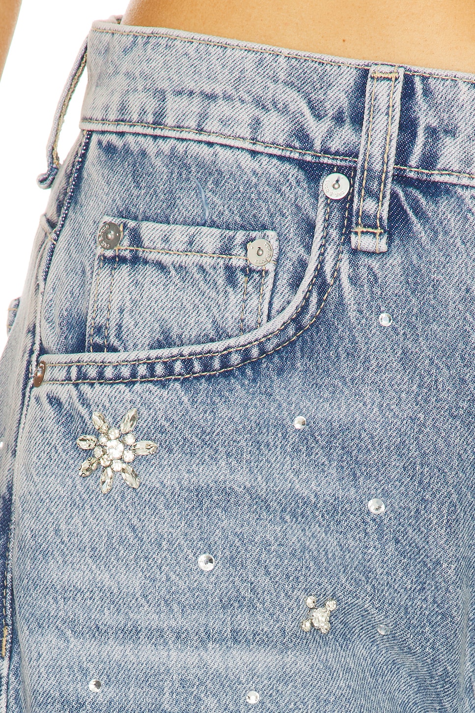 Snowfall Crystal Denim Pants