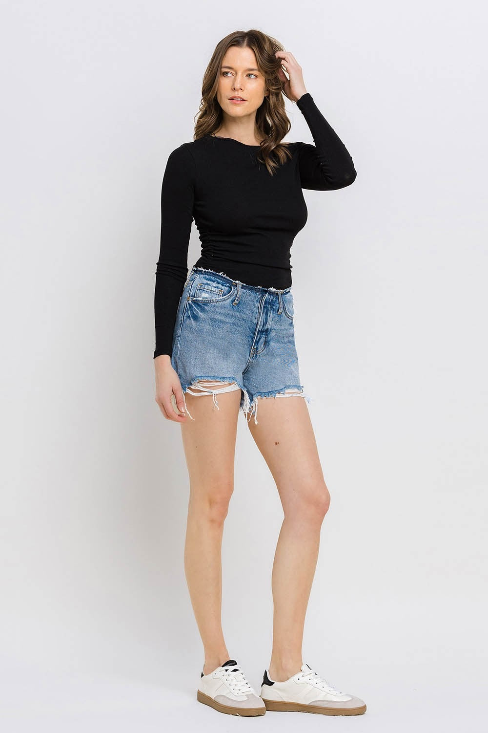 Bandless Denim shorts