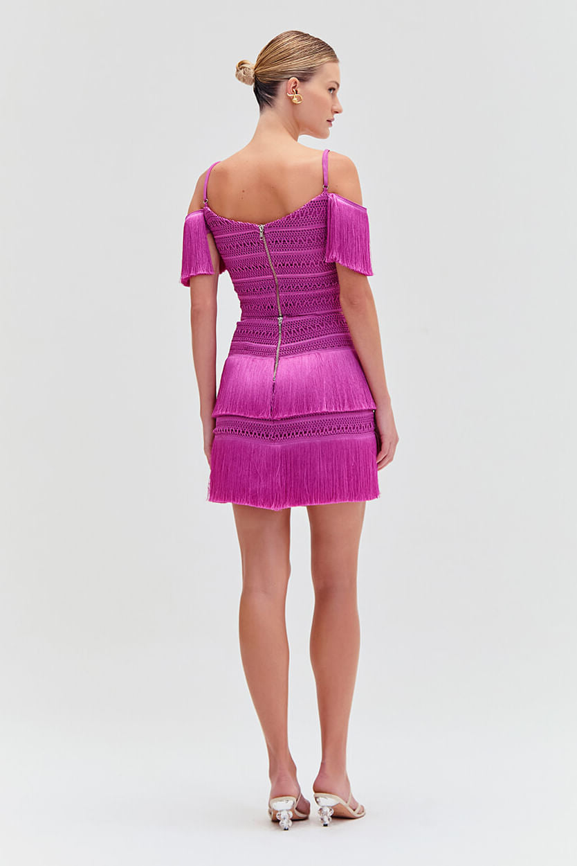 FRINGE MINI SKIRT SET