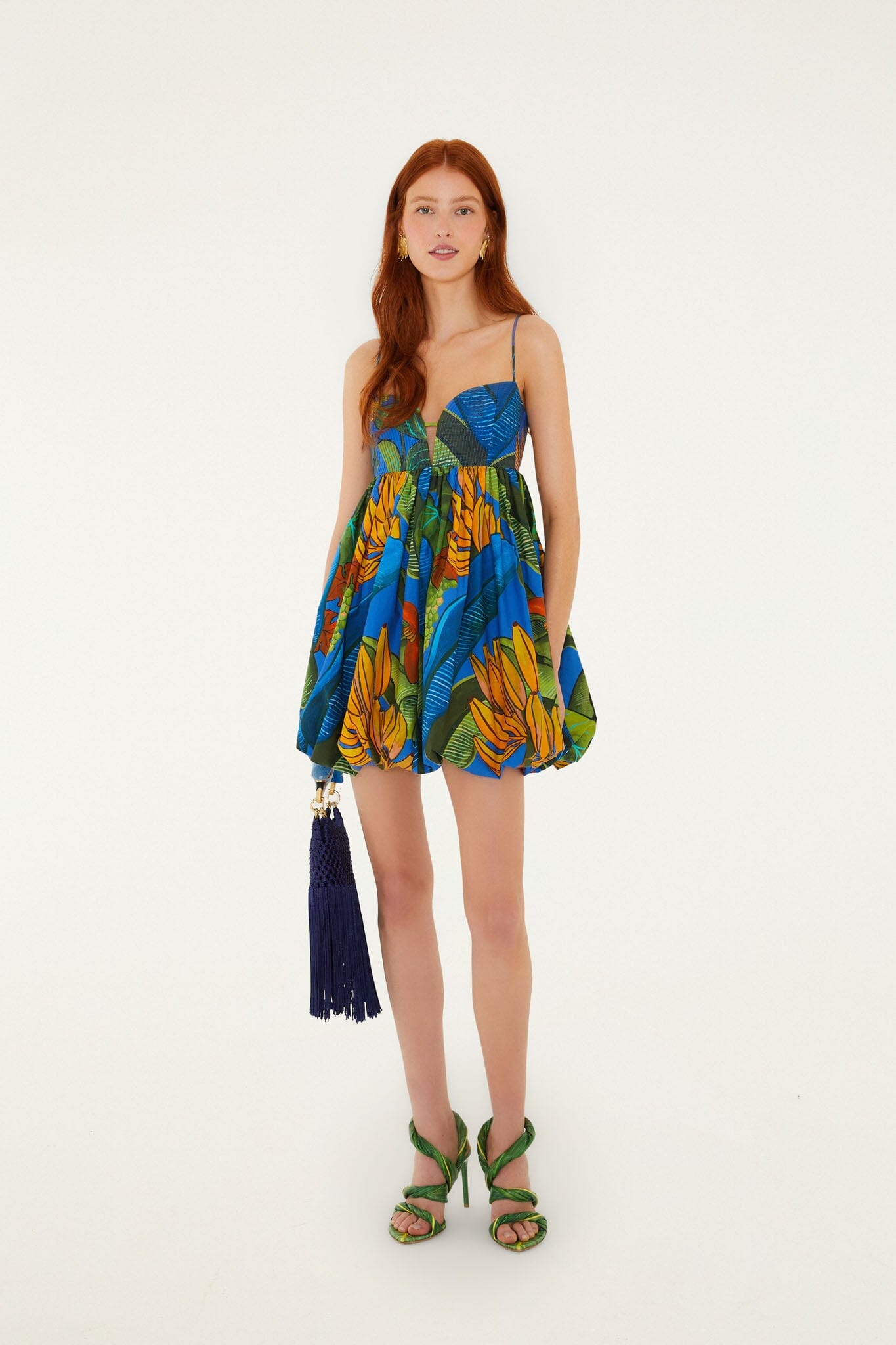 Blue Banana Grapes Sleeveless Mini Dress