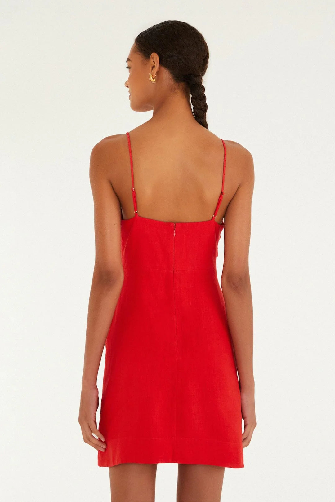 Red 3d Flower Mini Dress