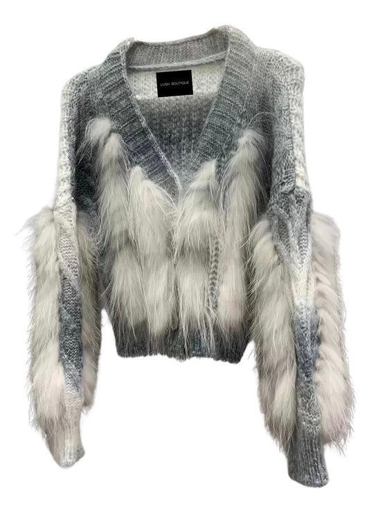 Didi Fox Cardigan- Grey