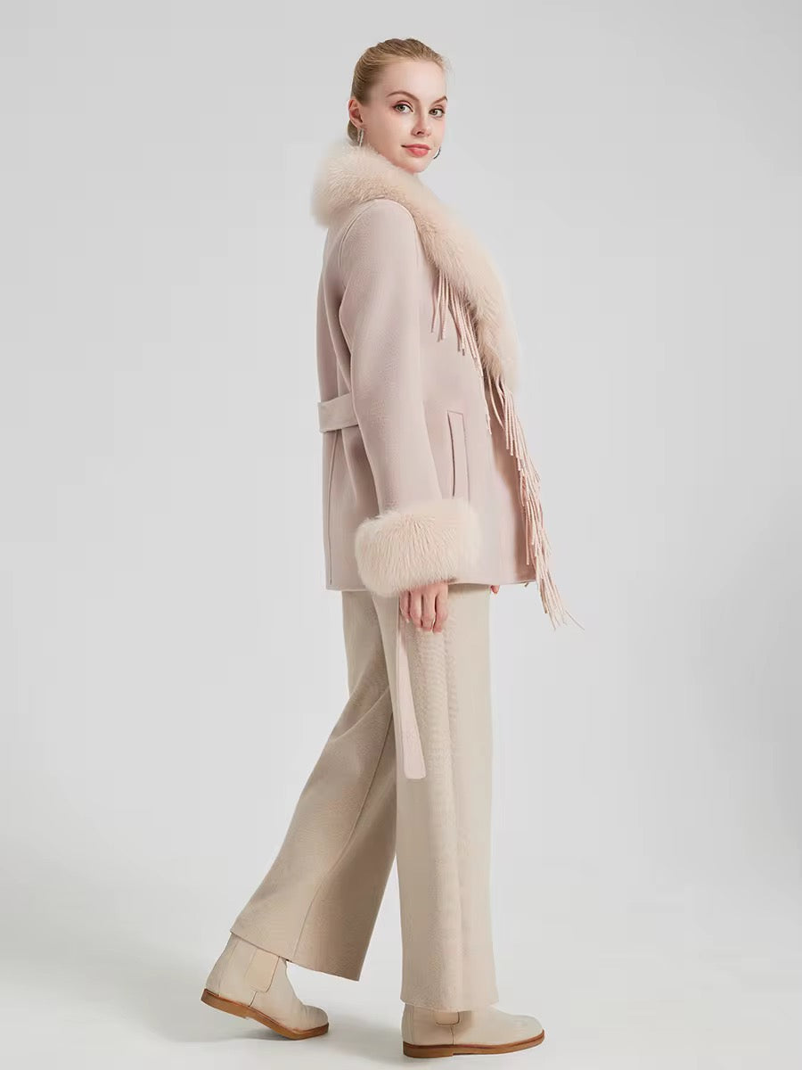 The Marciano fox fur wool Jacket