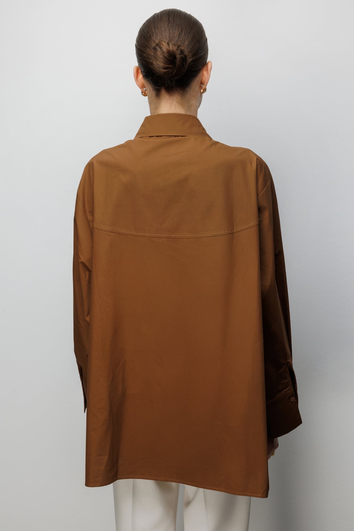 Soleil Statement Shirt – Caramel