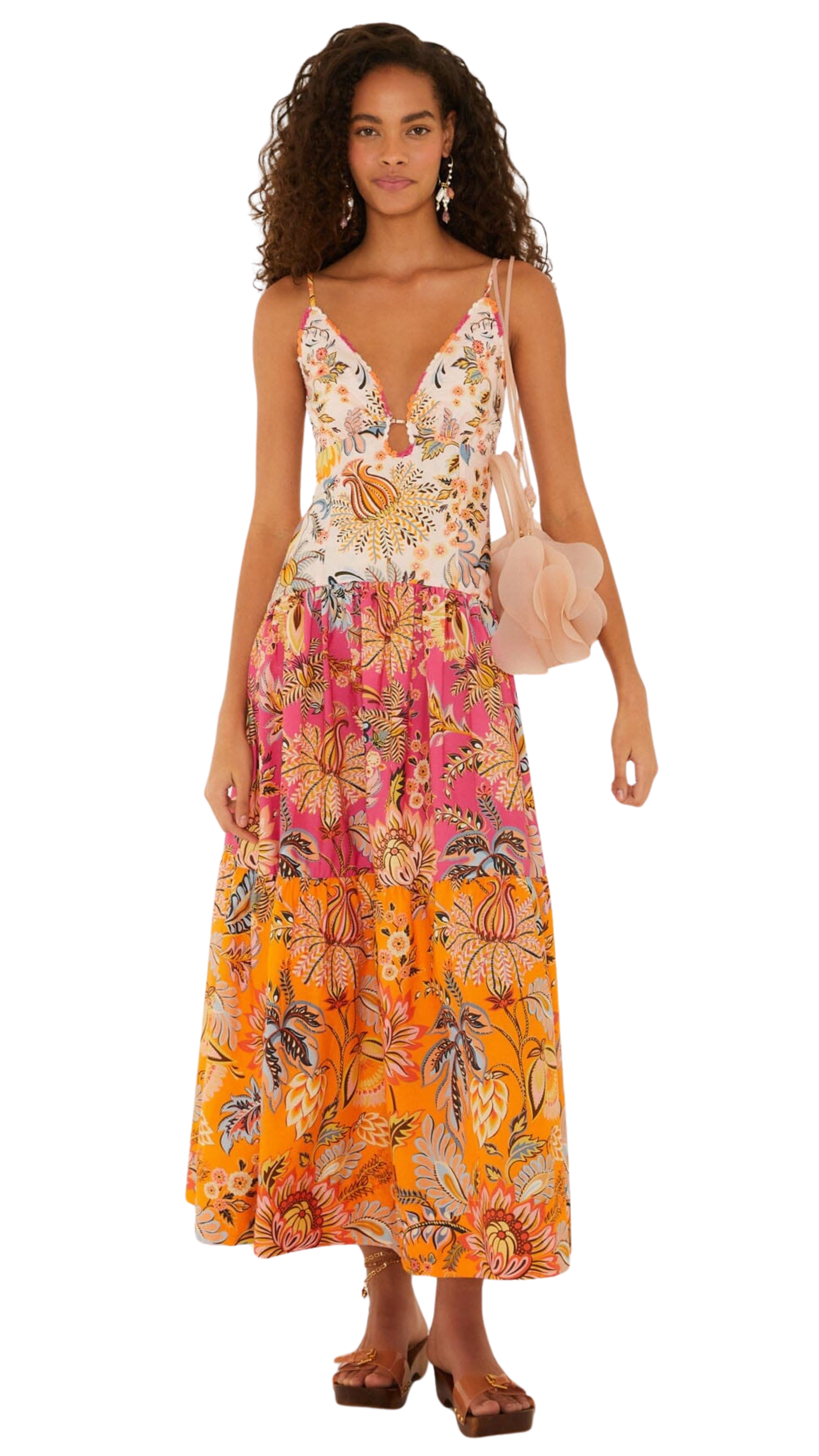 Multicolor Ligia Floral Mix Maxi Dress