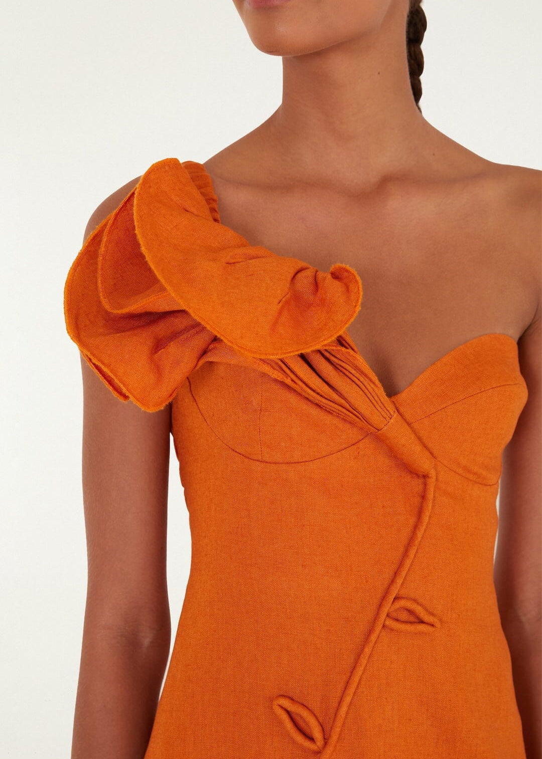 Mini Dress Orange Flower