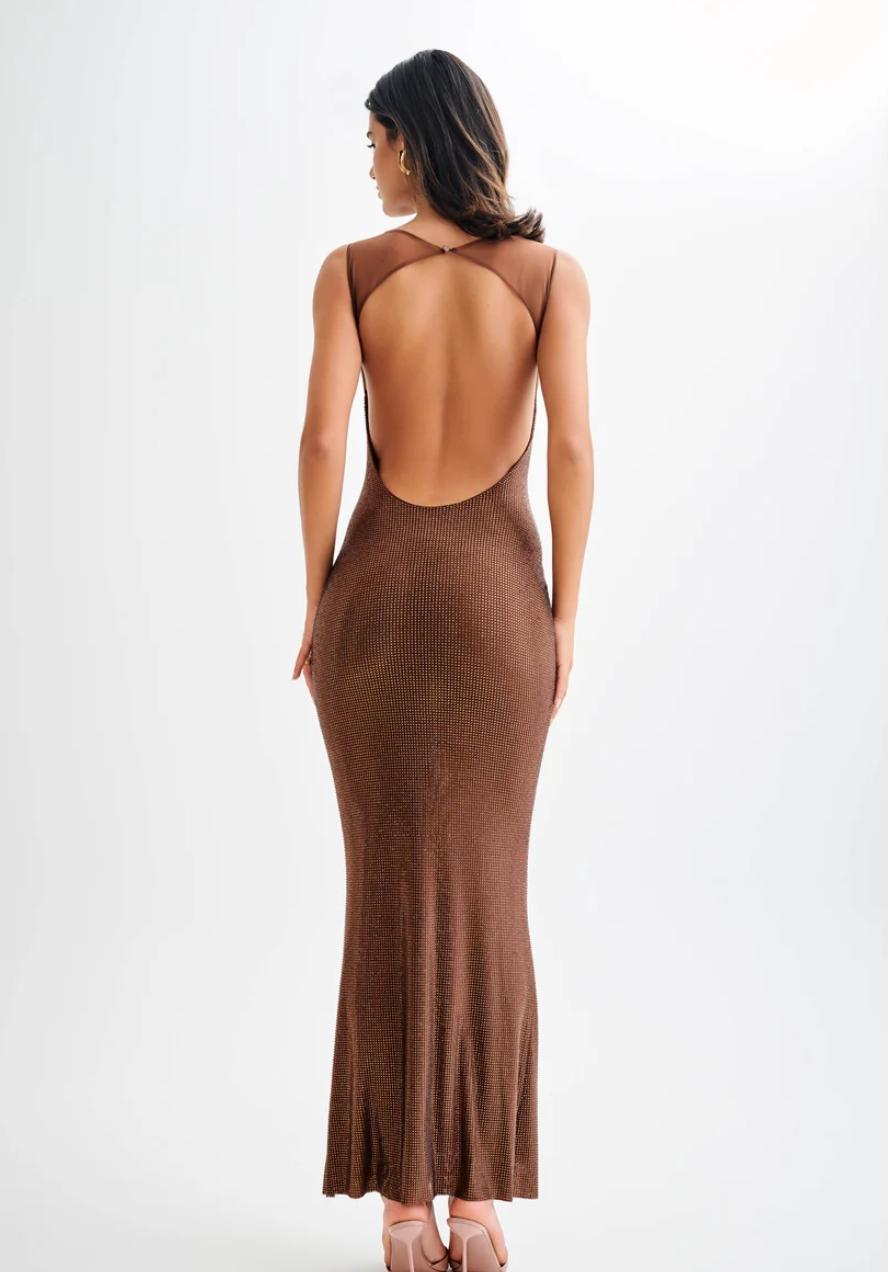 Leilani Dress-Brown