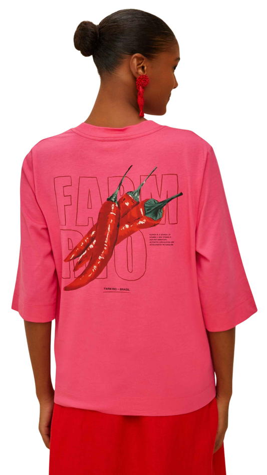 Pink Spicy Pepper Organic Cotton T-Shirt