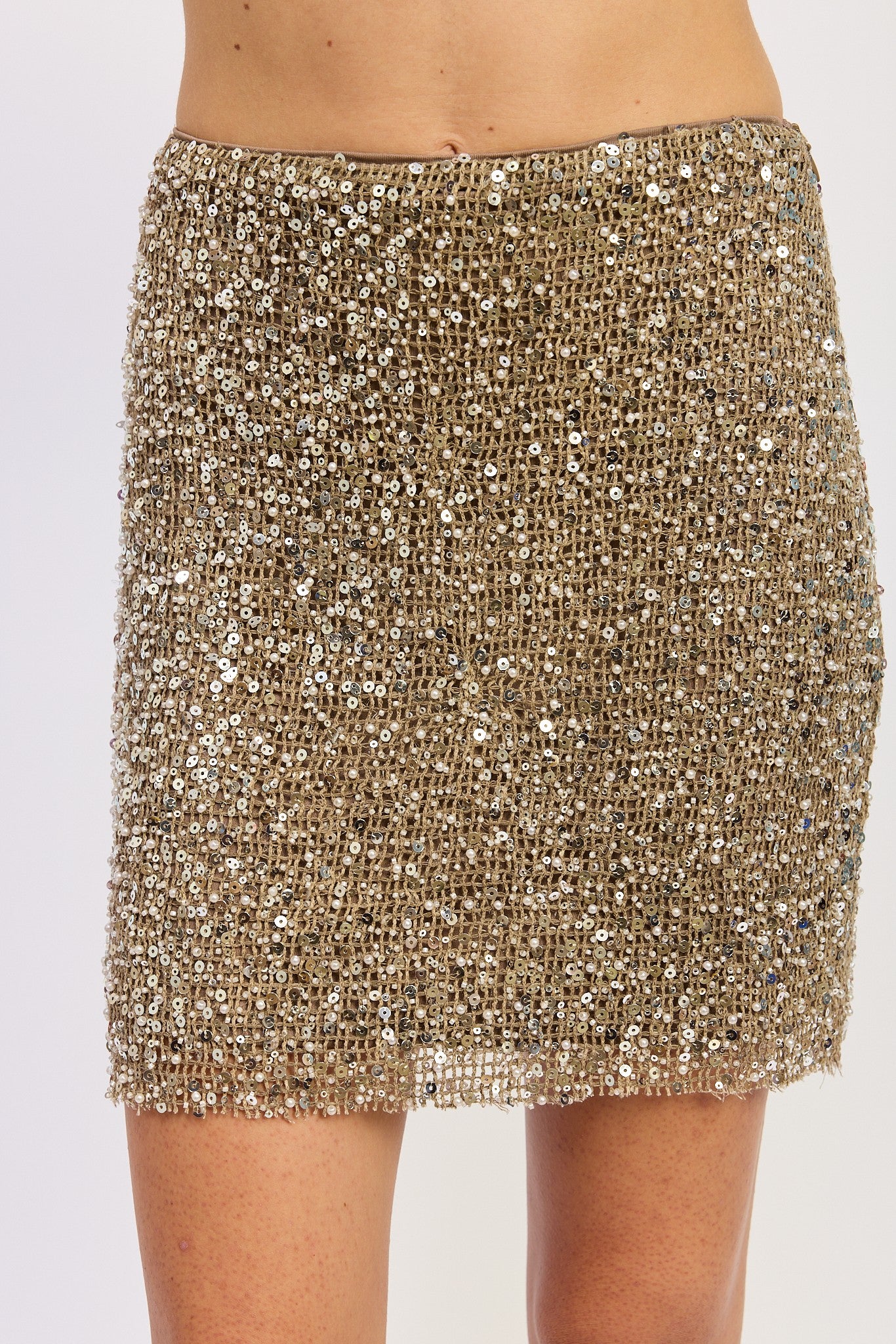 Gold Sequin Two-Piece Set