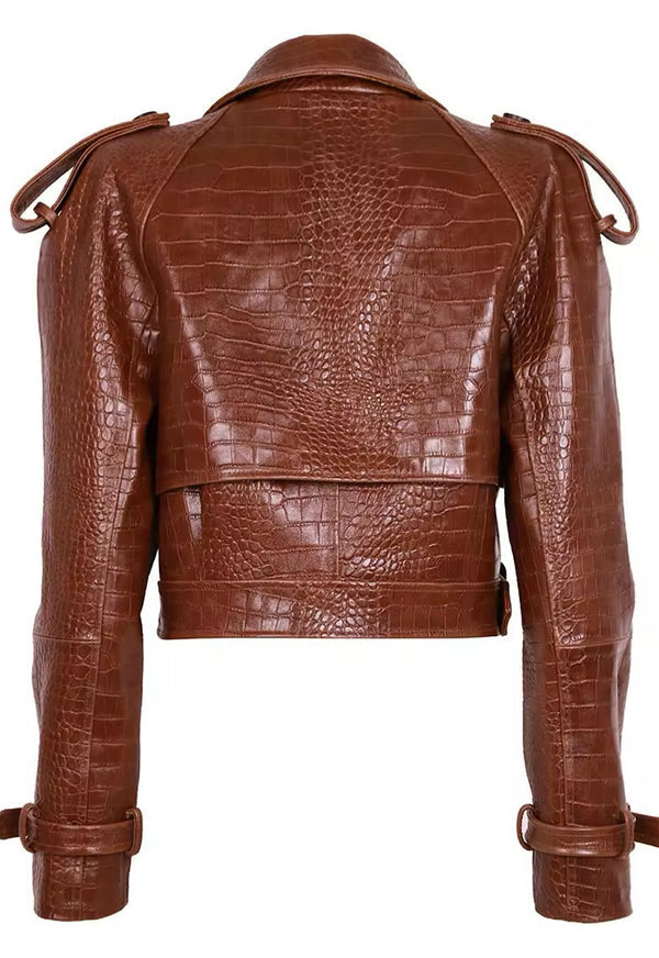 Scarlete leather jacket-Cognac