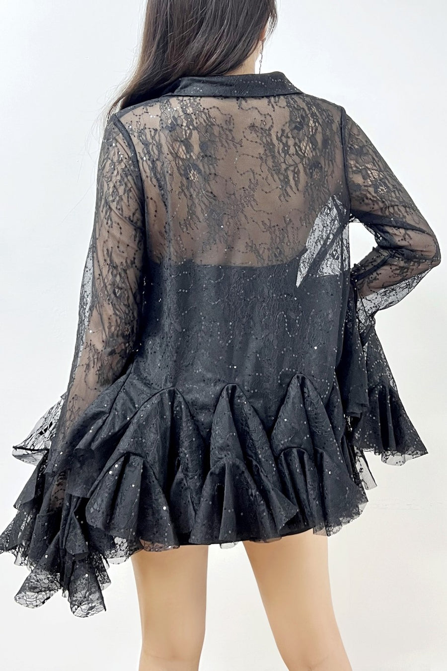 Kinda Lace Shirt-Black