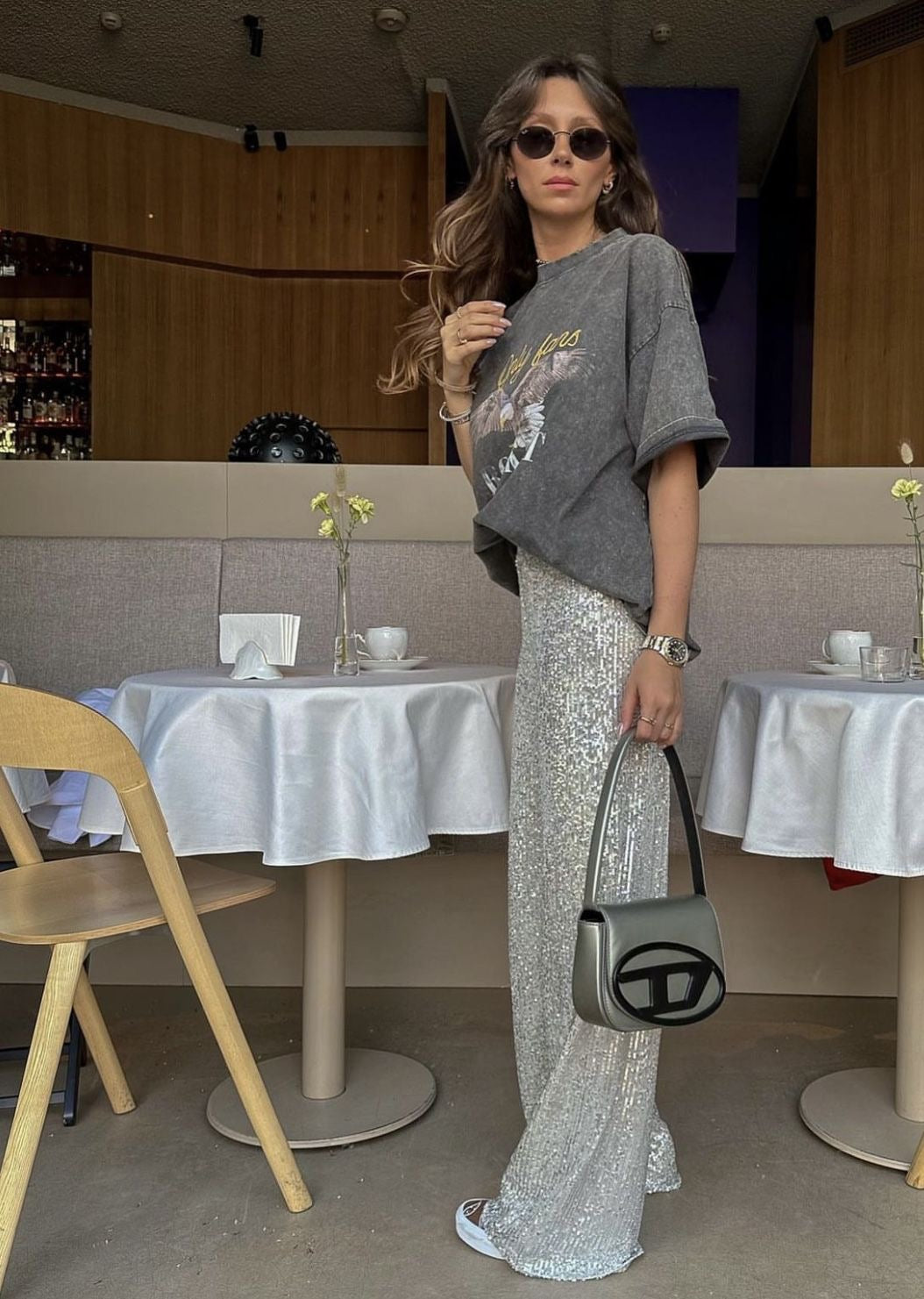 The Starlight Sequin Collared Pants