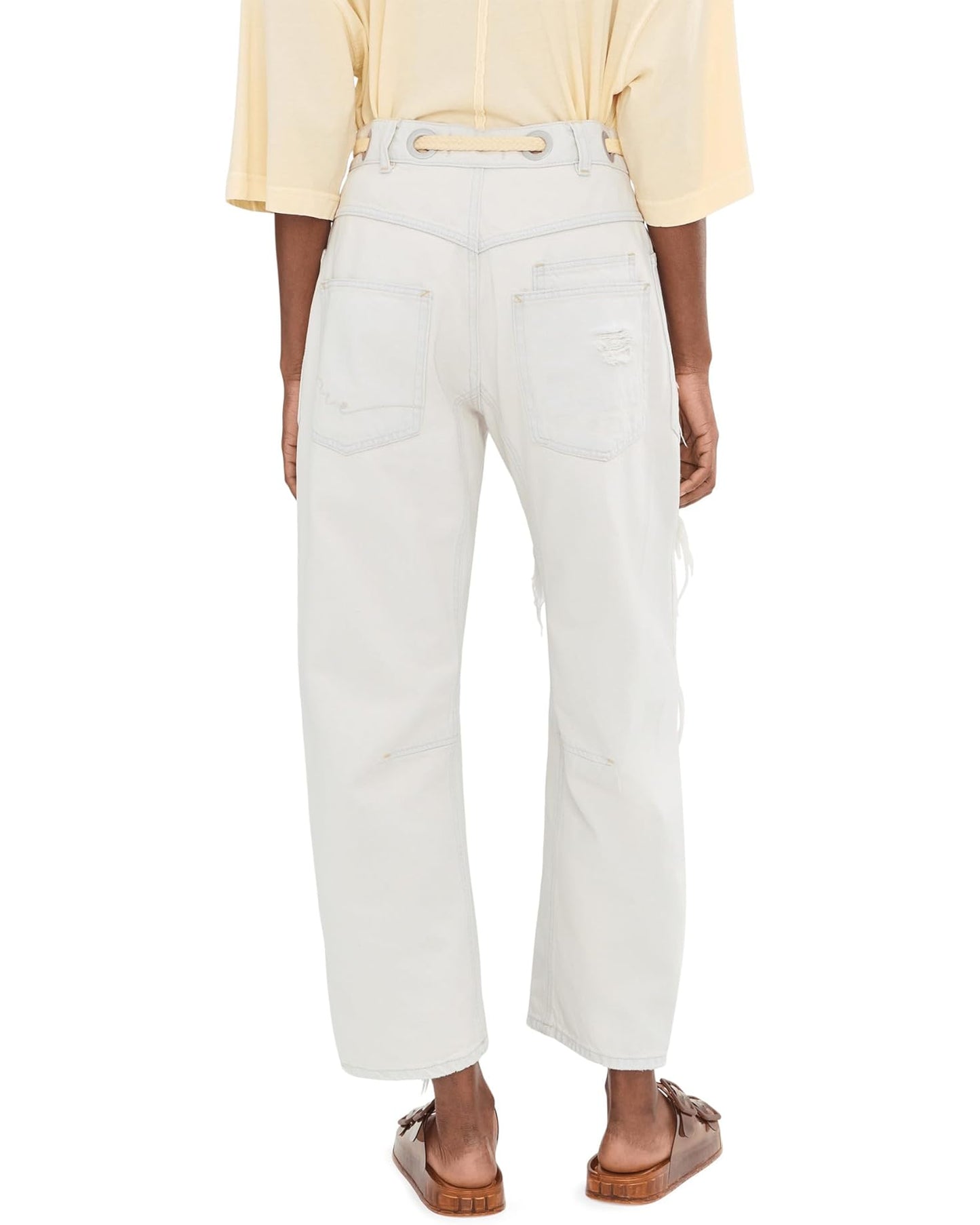 Moxie Low Slung Pull On Barrel Wide Leg-Sea Mist