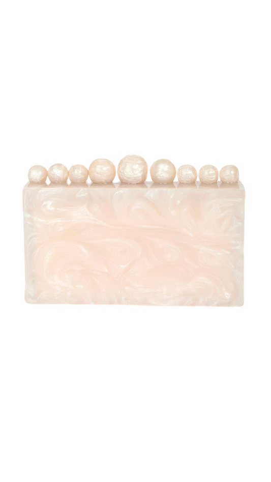 Pearls Clutch-Ivory