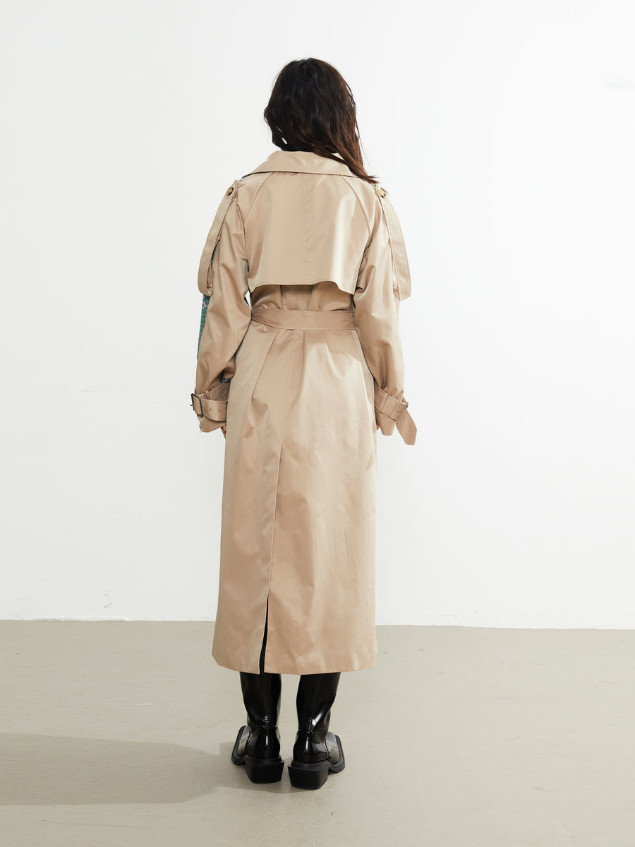Patchwork Trench Coat