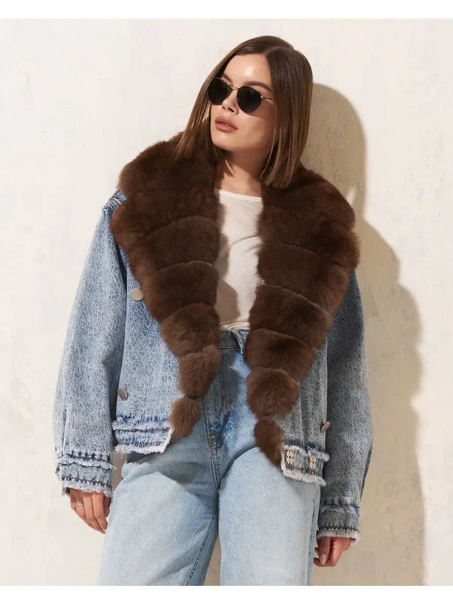 The Arctic Fox Fur Denim Jacket