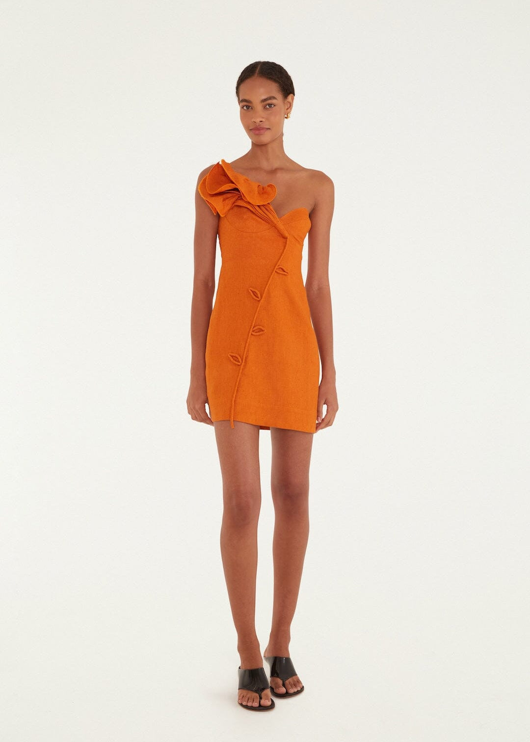 Mini Dress Orange Flower
