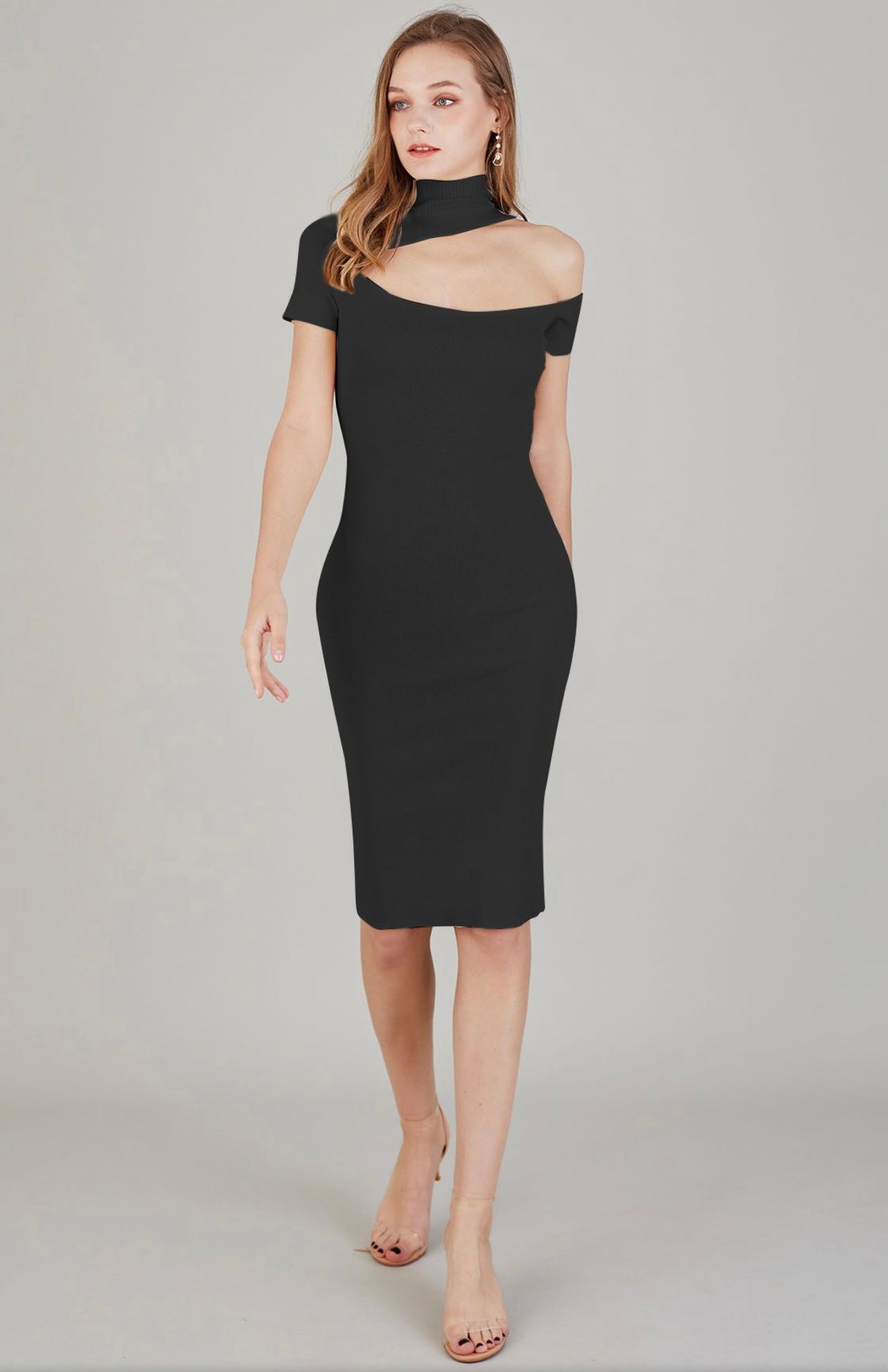 Sleek Knit Midi Dress