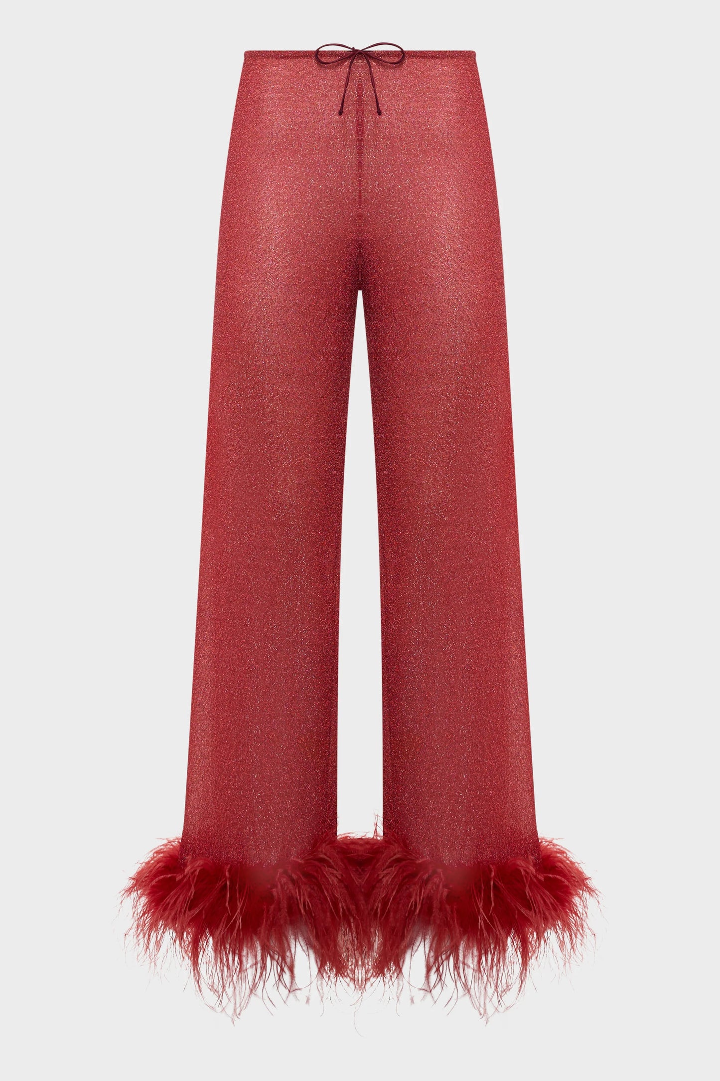 LUMIÈRE PLUMAGE SLIM SHIRT & PANTS SET -Coral