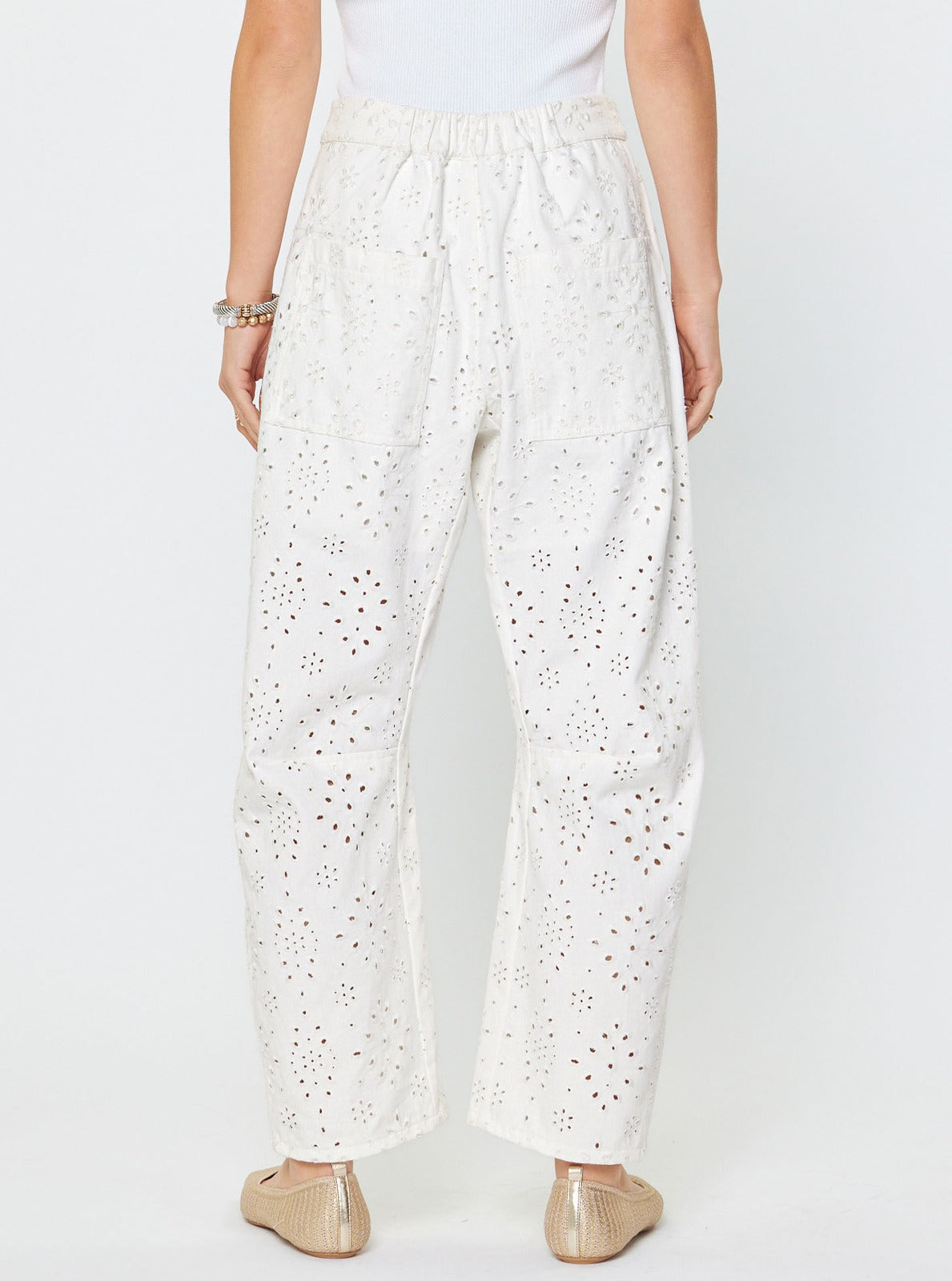 Blanc Broderie Denim Set