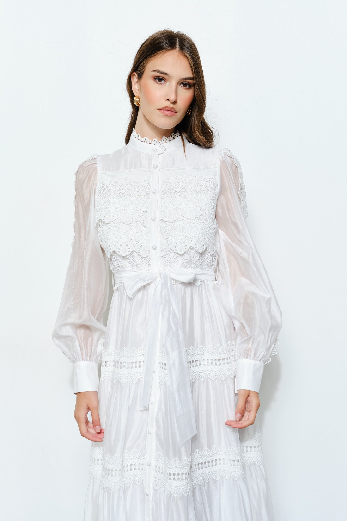 Ivory Romance Lace Maxi Dress