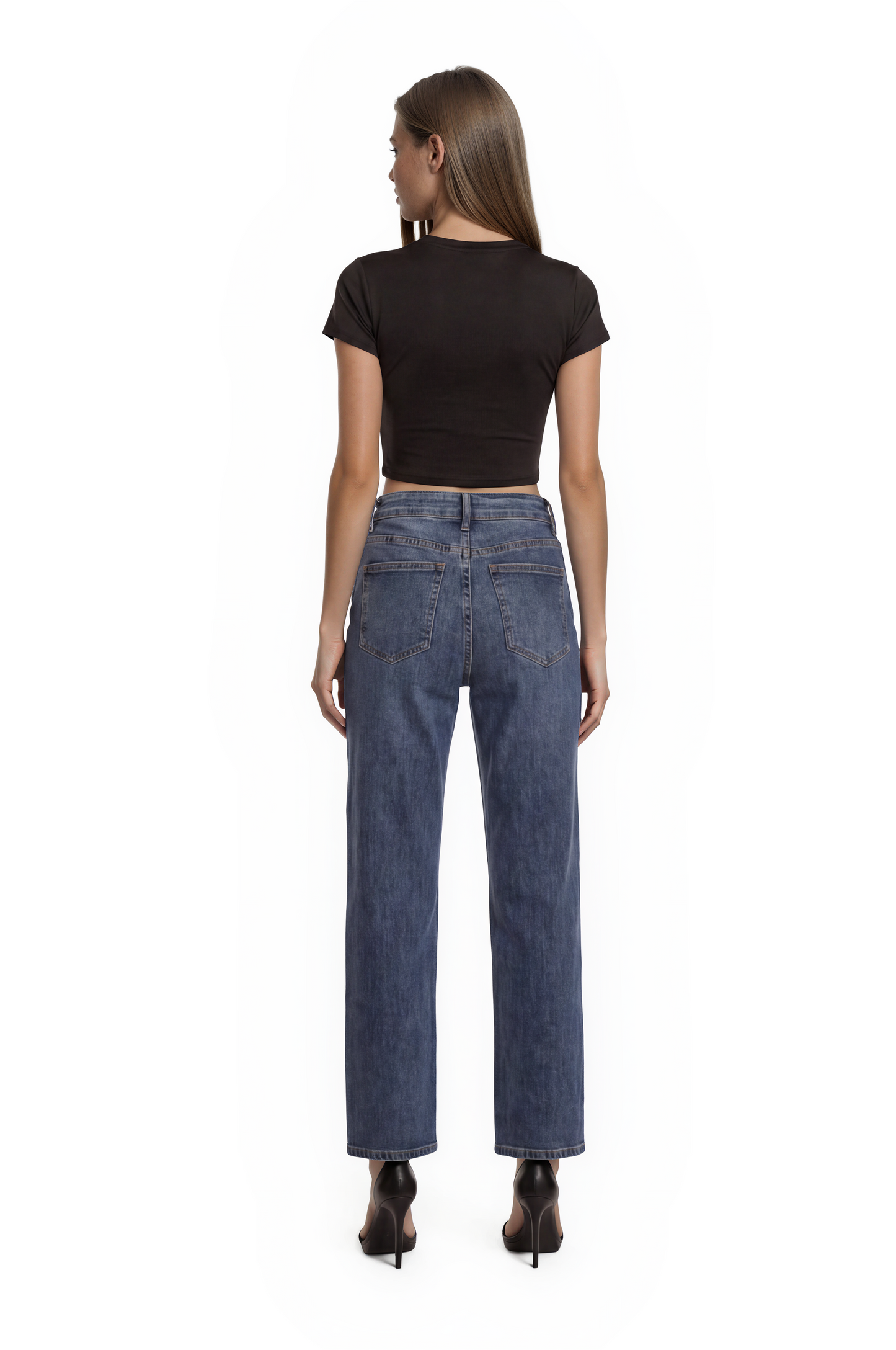 Blue Studded Denim Pants
