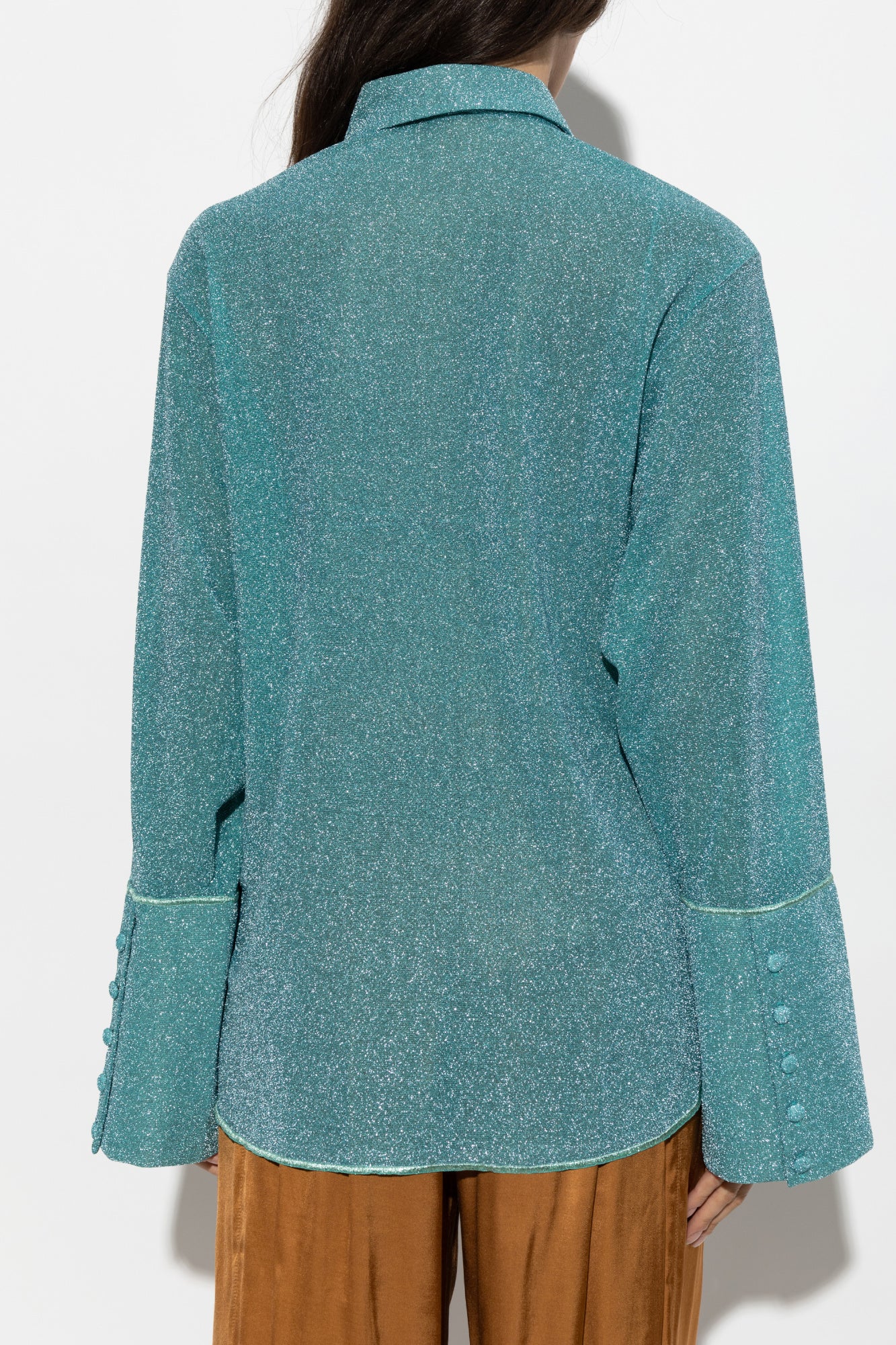 LUMIÈRE SHIRT & PLUMAGE PANTS SET - Sea Turquoise