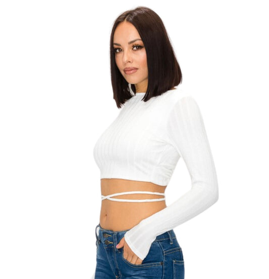 Tina White Crop Top