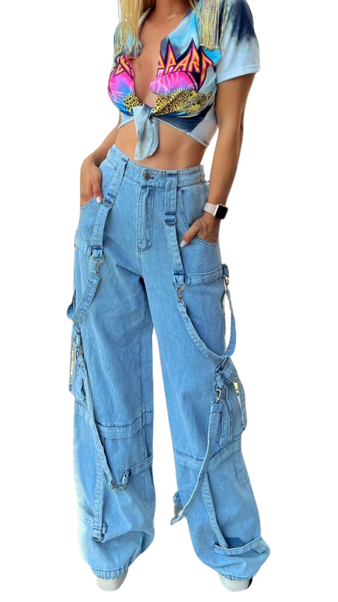 Cargo Denim Pants